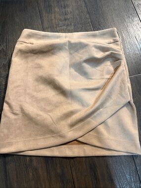 SHEIN Blush Wrap-Front Mini Skirt